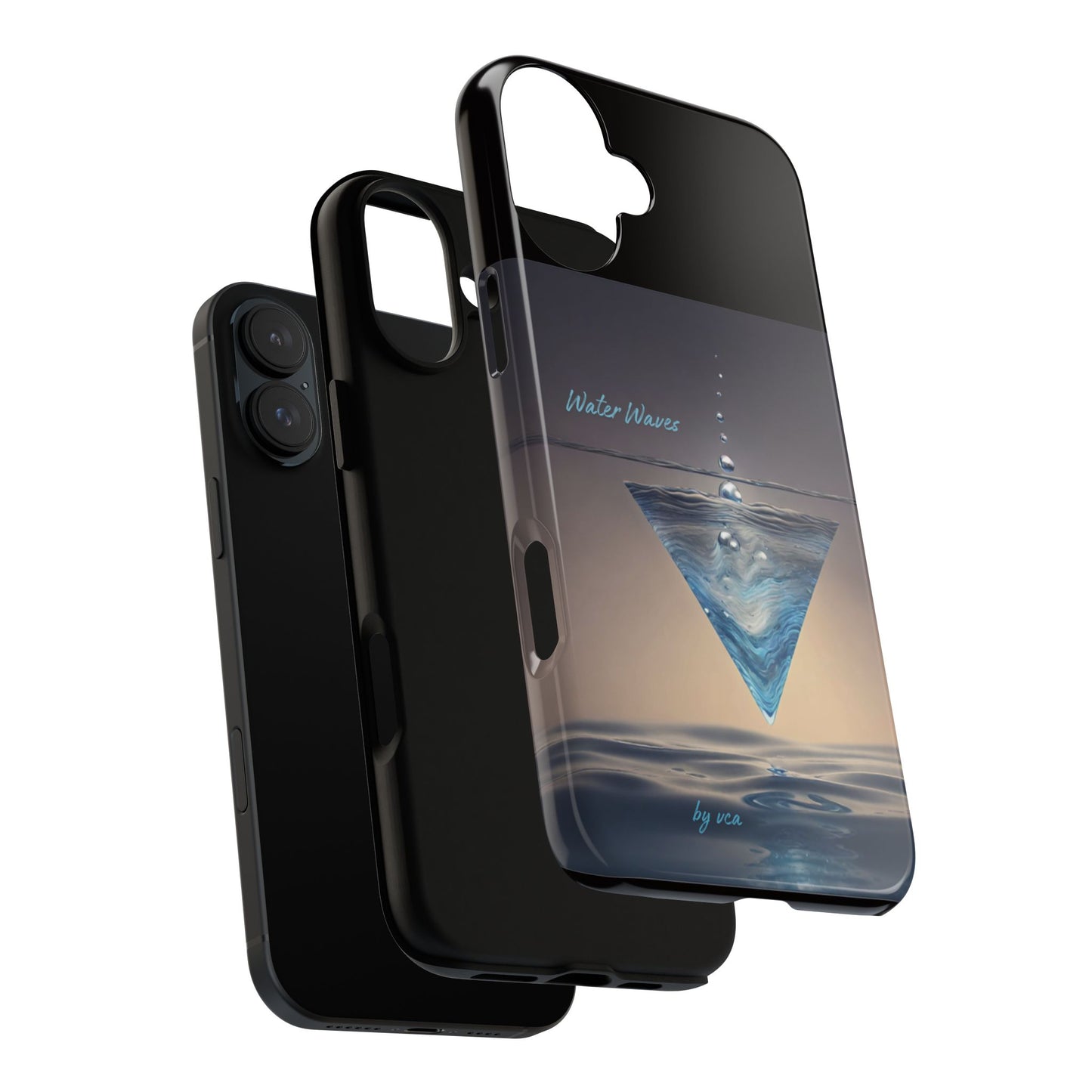 "H2O Droplets" Collection - 'Water Waves' design by vca - Designer iPhone Tough Cases