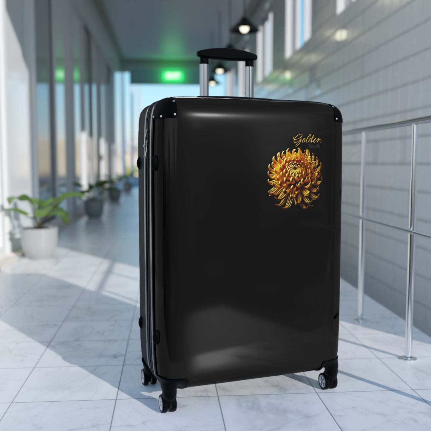 "Golden Touch" Collection - 'Chrysanthemum' design 1 by vca - Designer Luggage Set