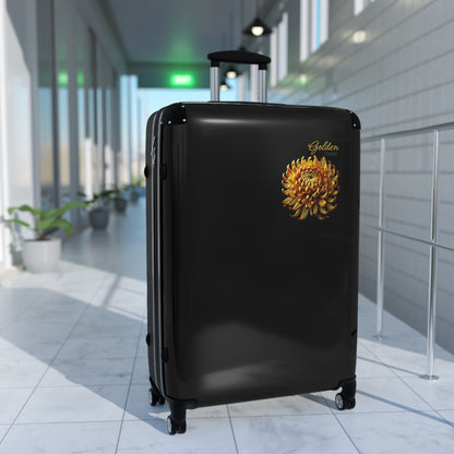 "Golden Touch" Collection - 'Chrysanthemum' design 1 by vca - Designer Luggage Set