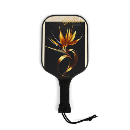 "Golden Touch" Collection - 'Bird of Paradise' Design #2 - Designer Pickleball Kit