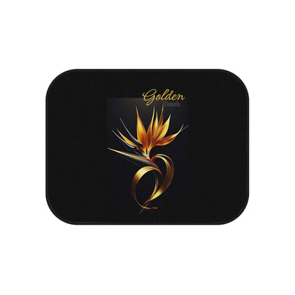 "Golden Touch" Collection - 'Bird of Paradise' design #2 - Designer Car Mats (Set of 4)