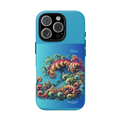 "Elevated Style" Collection - 'Waves2' design by vca - Designer iPhone Tough Cases