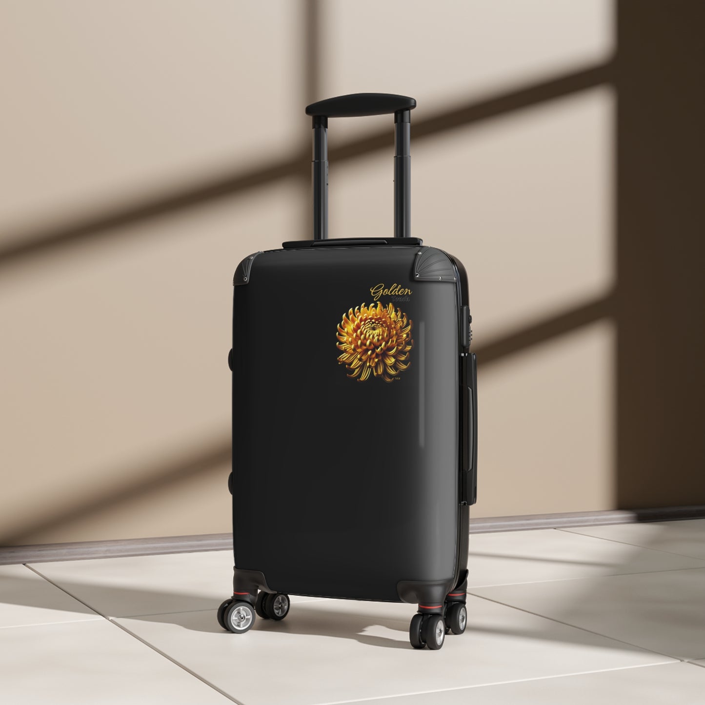 "Golden Touch" Collection - 'Chrysanthemum' design 1 by vca - Designer Luggage Set