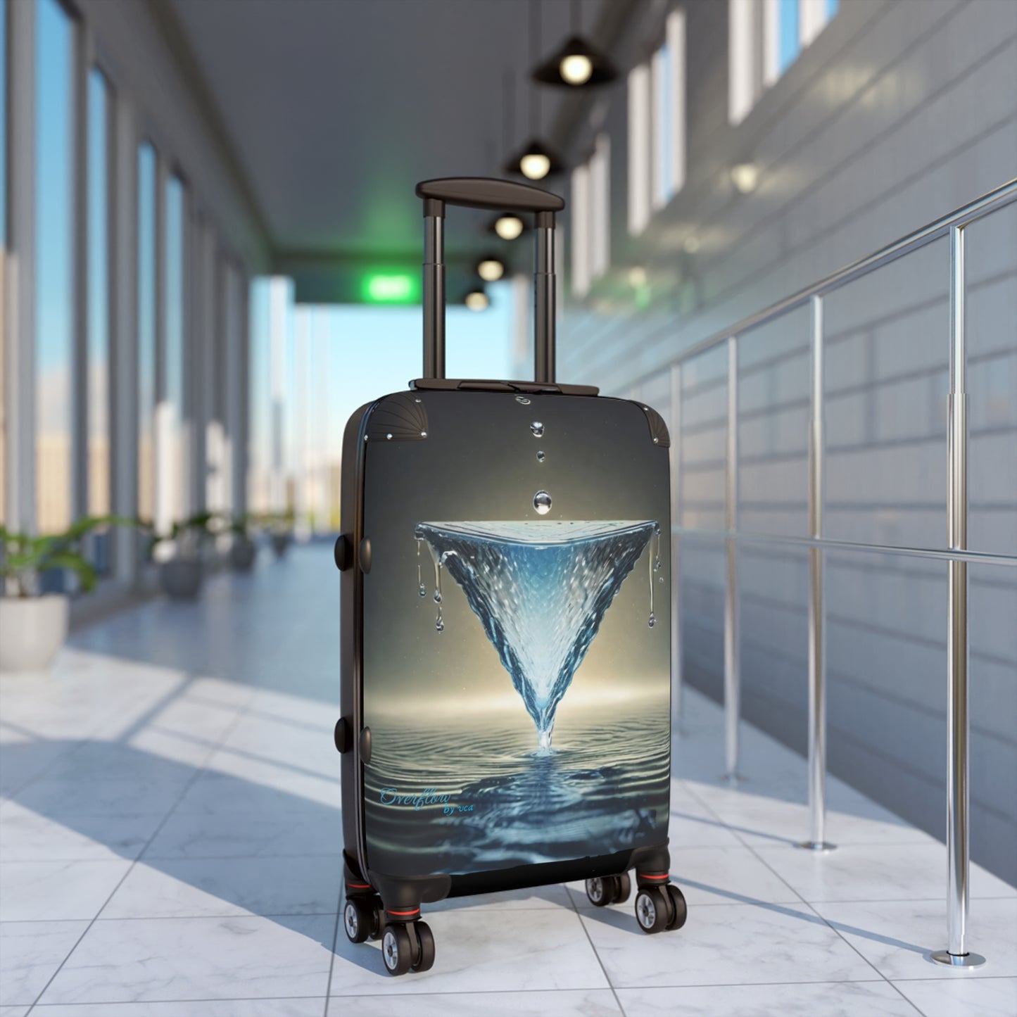 "H2O Droplets" Collection - 'Overflow' design by vca, Designer Suitcase Set