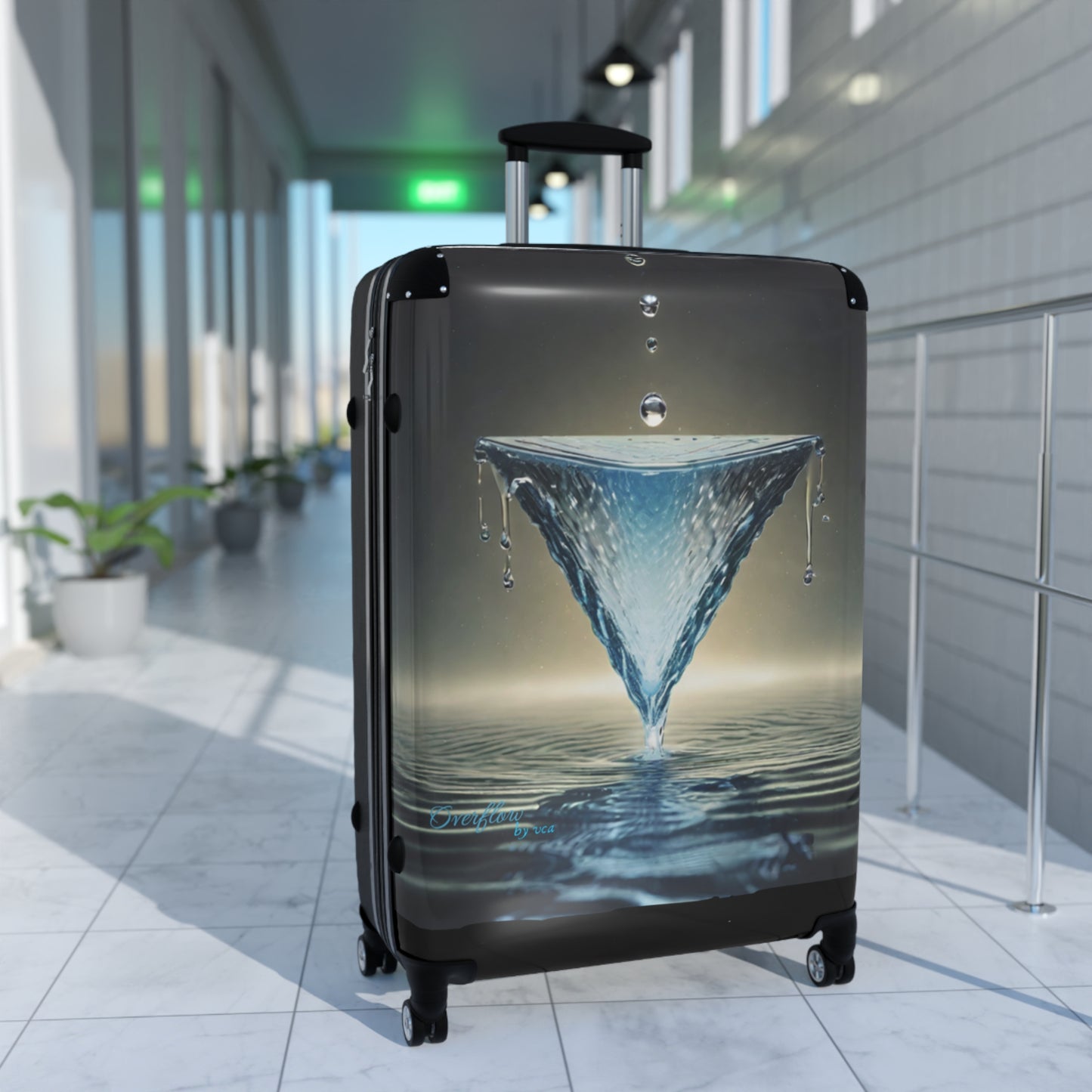 "H2O Droplets" Collection - 'Overflow' design by vca, Designer Suitcase Set