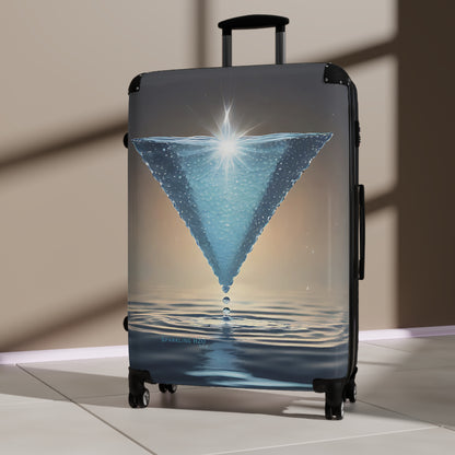 "H2O Droplets" collection - "Sparkling H2O" design by vca, Designer Suitcase Set