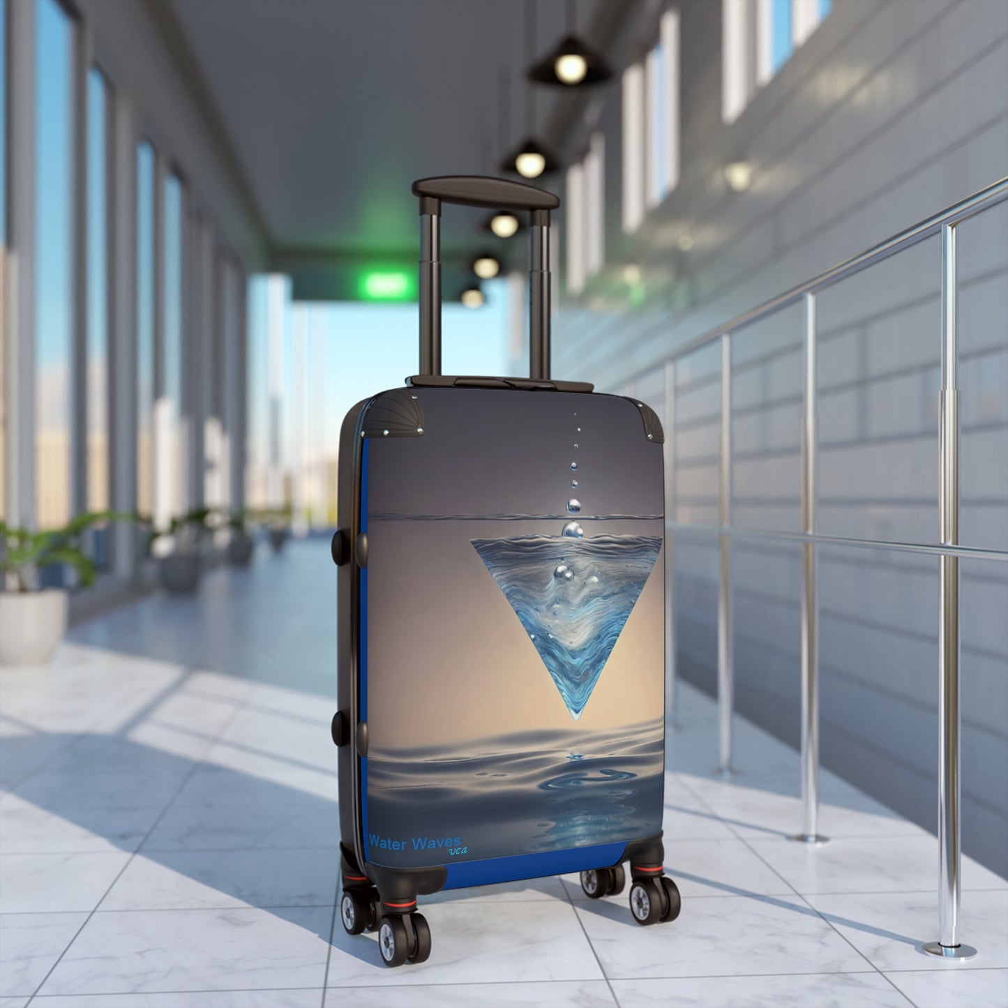 "H20 Droplets" Collection - 'Water Waves' design by vca - Designer Suitcase Set