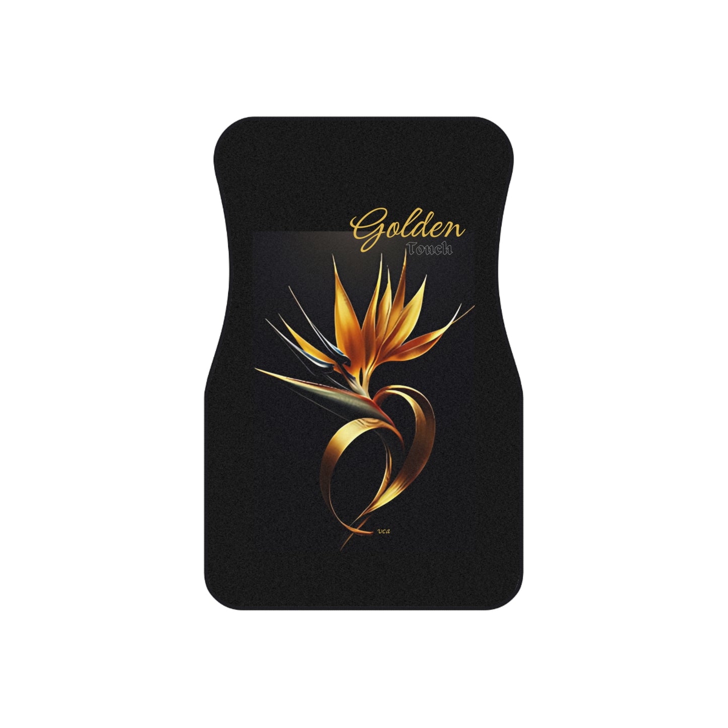 "Golden Touch" Collection - 'Bird of Paradise' design #2 - Designer Car Mats (Set of 4)