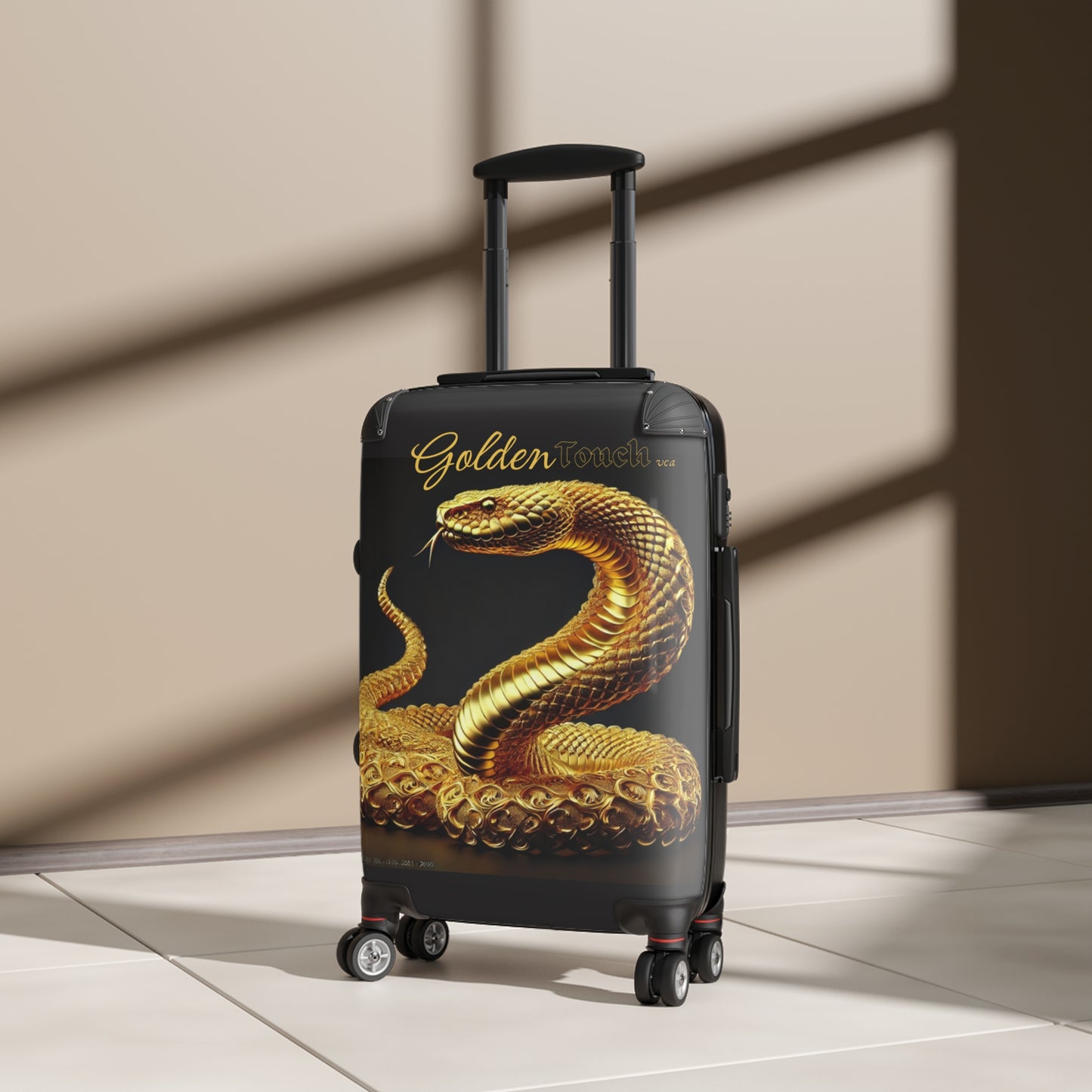 "Golden Touch" Collection - 'Rattle Snake' design by vca - Designer Luggage Set