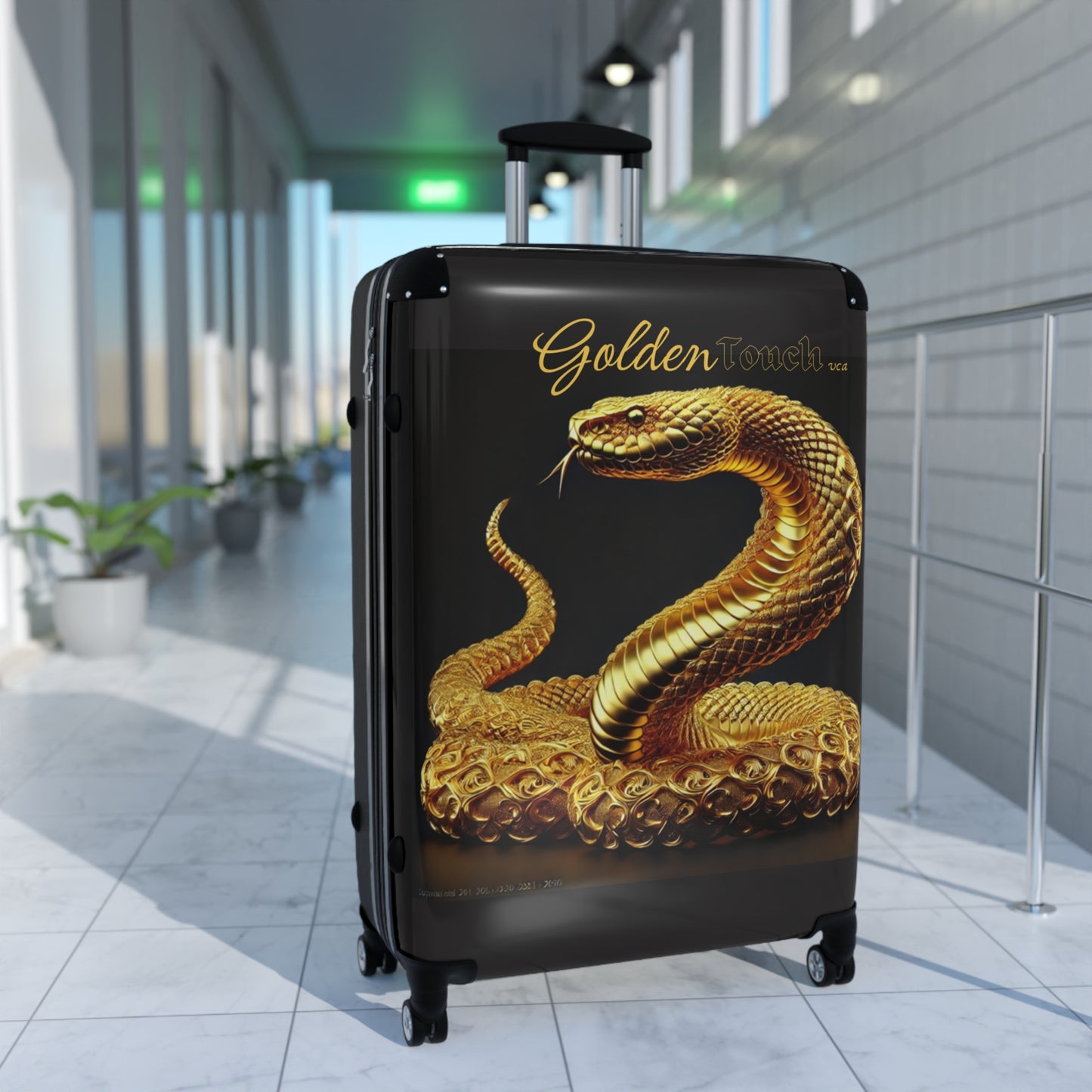 "Golden Touch" Collection - 'Rattle Snake' design by vca - Designer Luggage Set