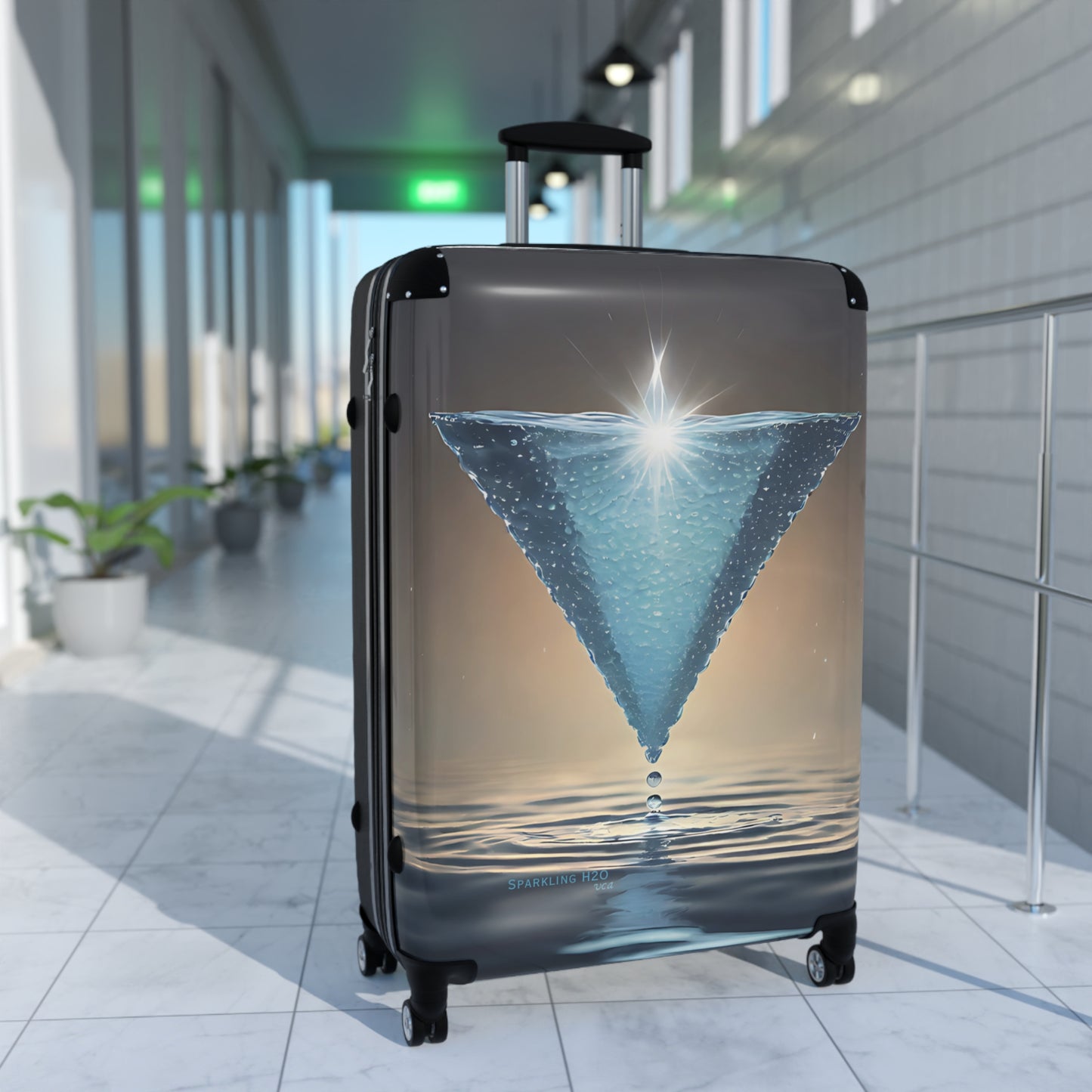 "H2O Droplets" collection - "Sparkling H2O" design by vca, Designer Suitcase Set