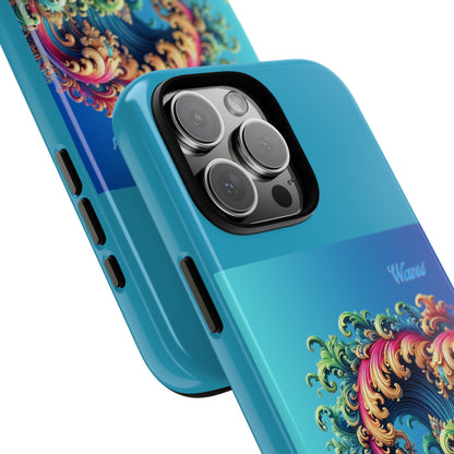 "Elevated Style" Collection - 'Waves2' design by vca - Designer iPhone Tough Cases