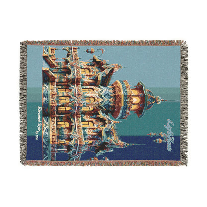 "Elevated Style" Collection - 'LightHouse2' design by vca - Designer Woven Blanket