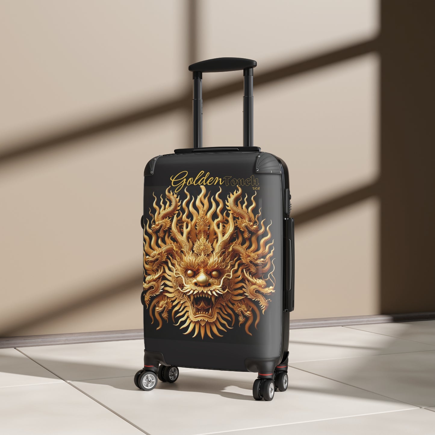 "Golden Touch" Collection - 'Dragon Head' design1 - Designer Luggage Set