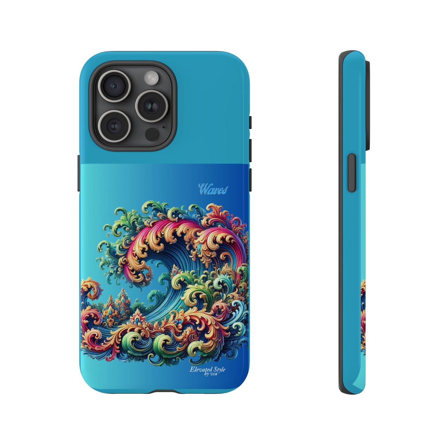 "Elevated Style" Collection - 'Waves2' design by vca - Designer iPhone Tough Cases