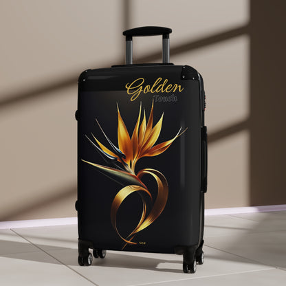 "Golden Touch" Collection - 'Bird of Paradise' design #2 by vca - Designer Luggage Set