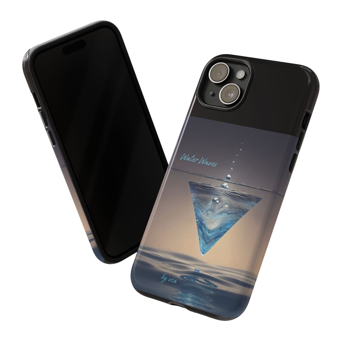 "H2O Droplets" Collection - 'Water Waves' design by vca - Designer iPhone Tough Cases