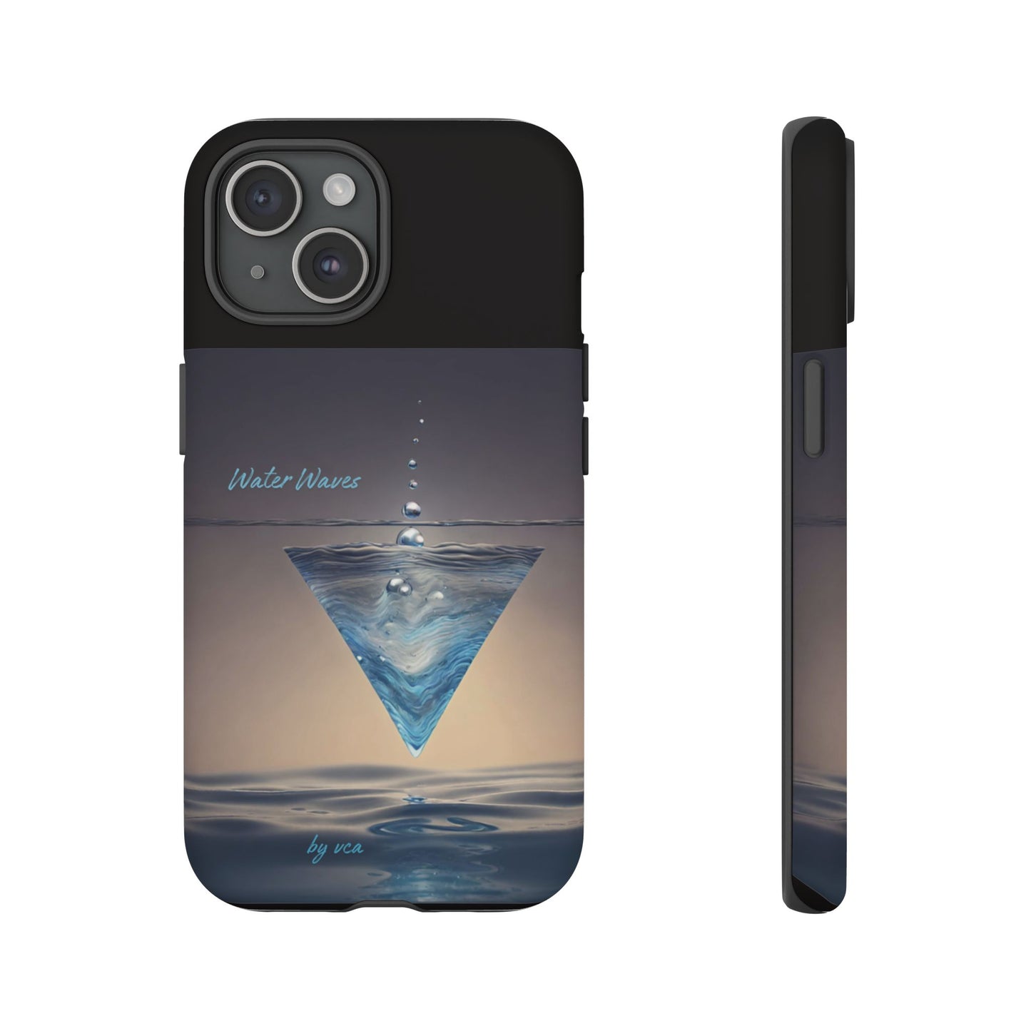 "H2O Droplets" Collection - 'Water Waves' design by vca - Designer iPhone Tough Cases