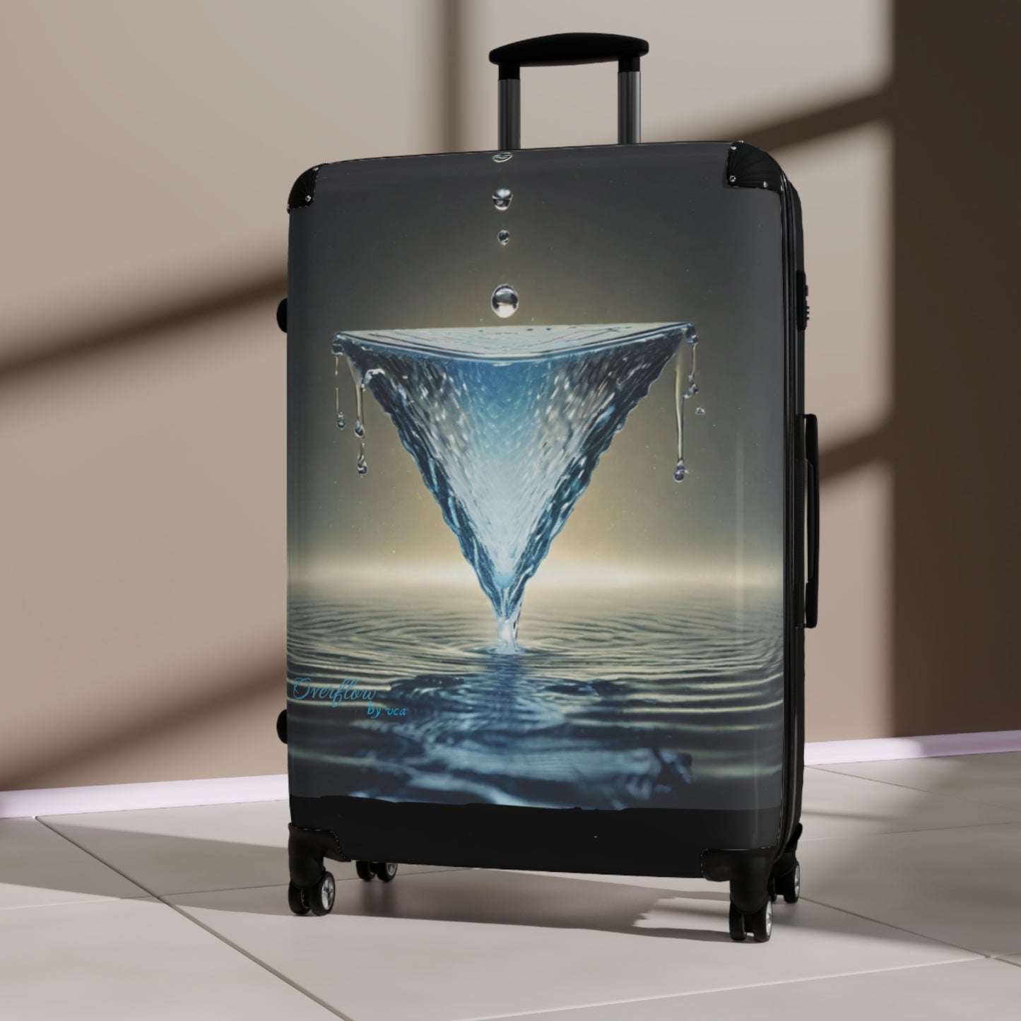 "H2O Droplets" Collection - 'Overflow' design by vca, Designer Suitcase Set