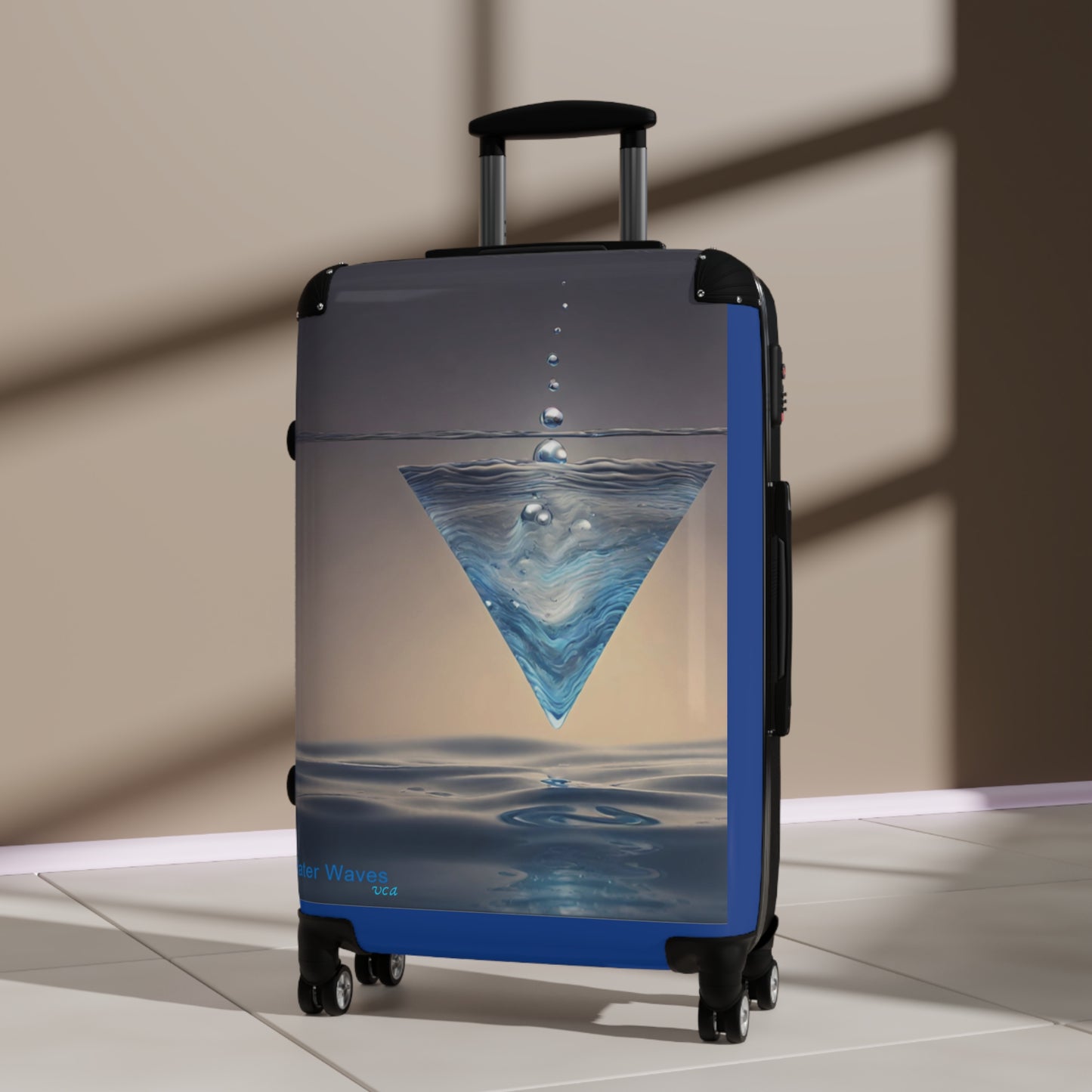 "H20 Droplets" Collection - 'Water Waves' design by vca - Designer Suitcase Set