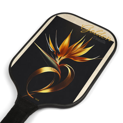 "Golden Touch" Collection - 'Bird of Paradise' Design #2 - Designer Pickleball Kit