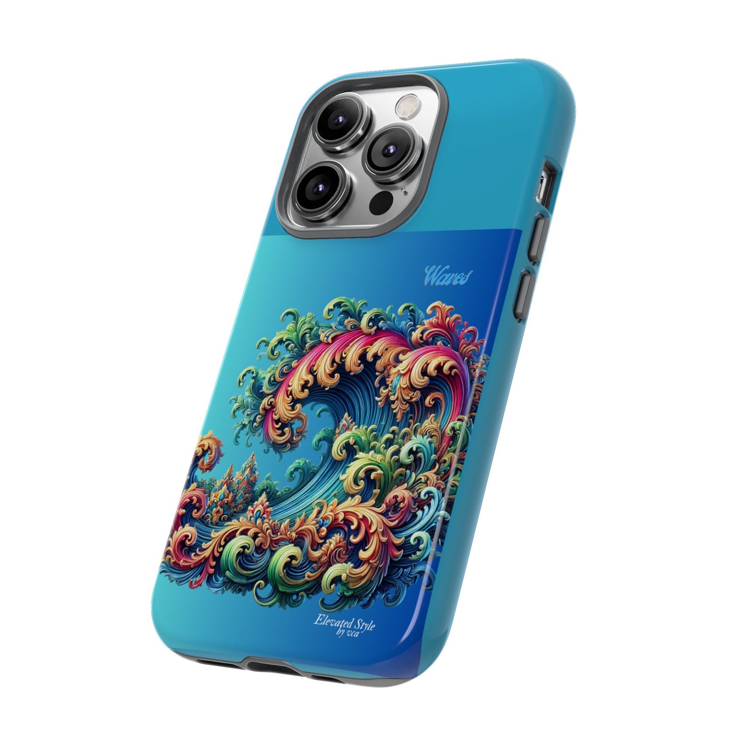 "Elevated Style" Collection - 'Waves2' design by vca - Designer iPhone Tough Cases