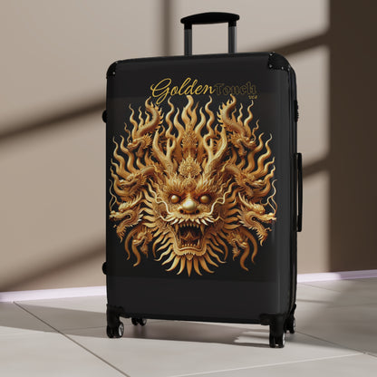 "Golden Touch" Collection - 'Dragon Head' design1 - Designer Luggage Set