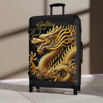 "Golden Touch" Collection - 'Dragon1' design by vca - Designer Luggage Set