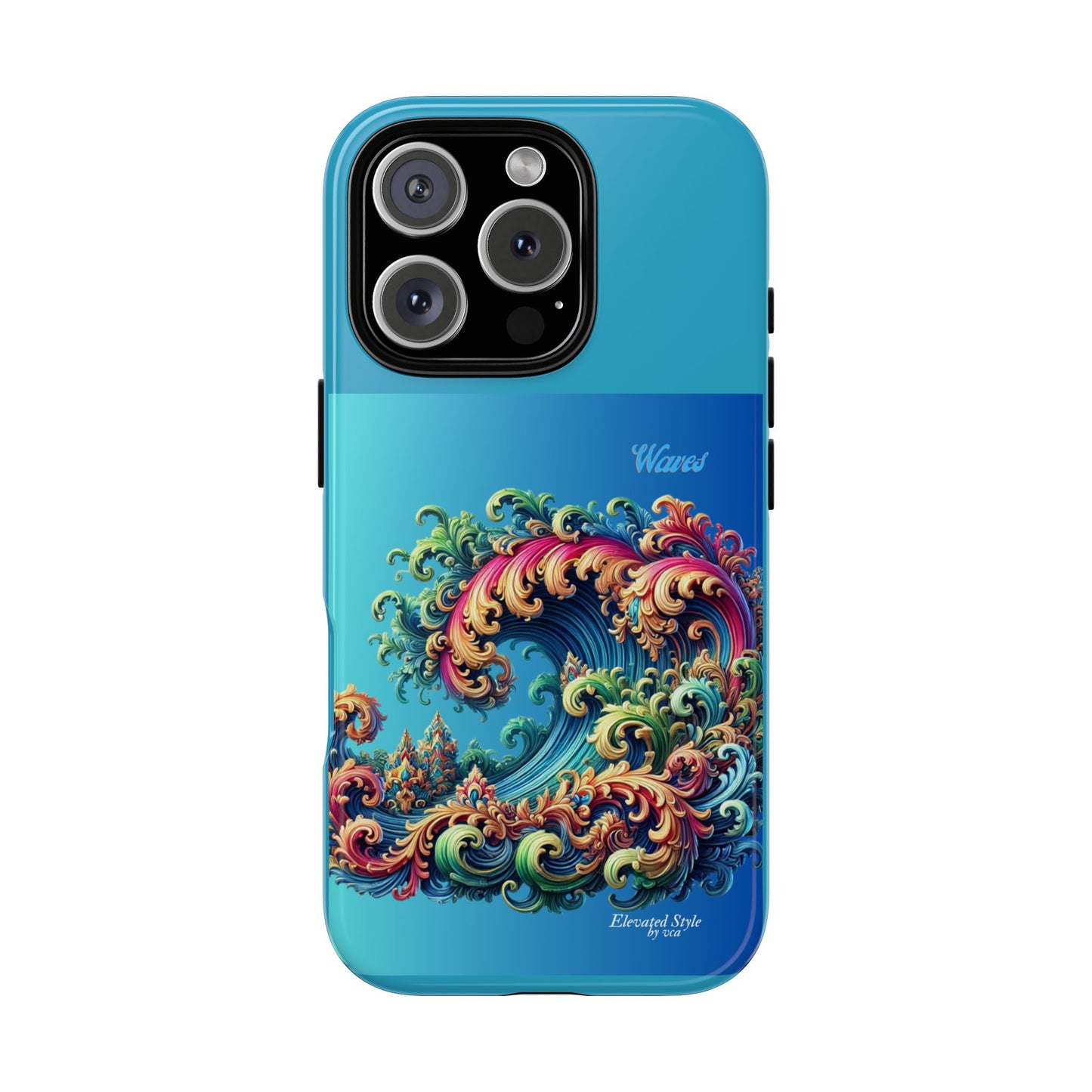 "Elevated Style" Collection - 'Waves2' design by vca - Designer iPhone Tough Cases