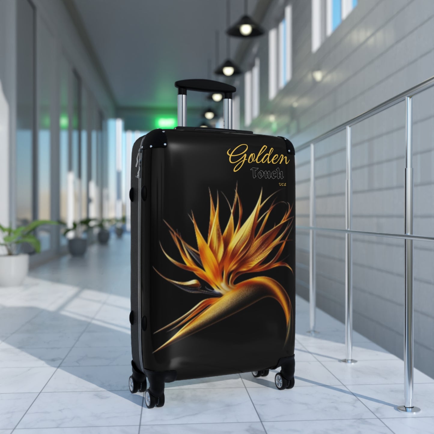 "Golden Touch" Collection - 'Bird of Paradise' Design #3 by vca - Designer Luggage Set