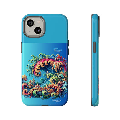 "Elevated Style" Collection - 'Waves2' design by vca - Designer iPhone Tough Cases