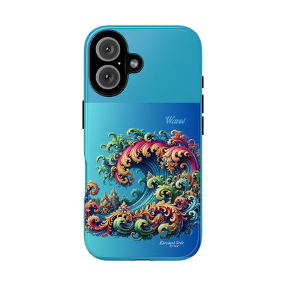 "Elevated Style" Collection - 'Waves2' design by vca - Designer iPhone Tough Cases