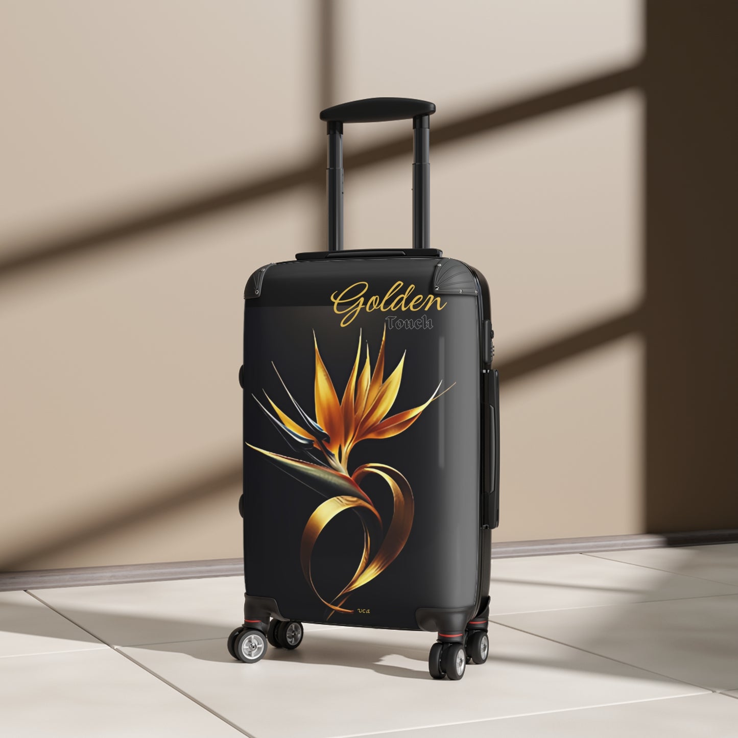 "Golden Touch" Collection - 'Bird of Paradise' design #2 by vca - Designer Luggage Set