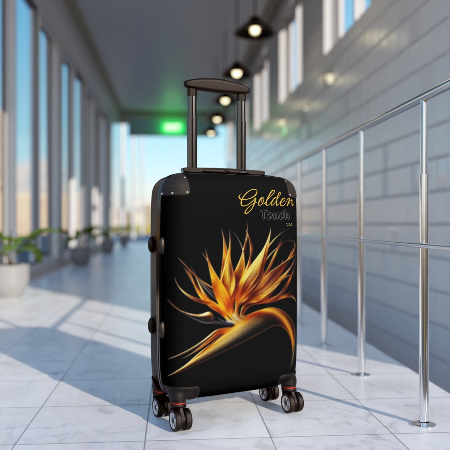 "Golden Touch" Collection - 'Bird of Paradise' Design #3 by vca - Designer Luggage Set