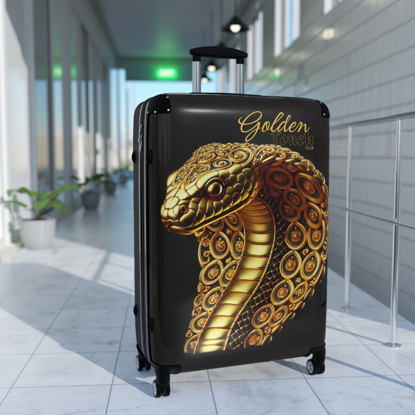 "Golden Touch" Collection - 'Cobra Head' design2 by vca - Designer Luggage Set