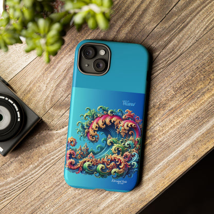 "Elevated Style" Collection - 'Waves2' design by vca - Designer iPhone Tough Cases